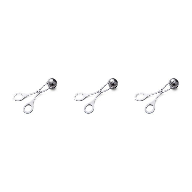 Yuarrent Clip para hacer albóndigas, molde de bolas de pescado de acero inoxidable, reutilizable, para restaurante, fiesta, cocina, molde, Type1 NO1