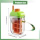 thumbnail image 3 of 2 In 1 Ice Bottle With Straw Touch Free Tray Water Bottle Portable Press To Release Ice Making Tray For Home Kitchen Outdoor Picnics, 3 of 8