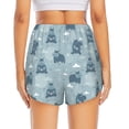 thumbnail image 3 of Picia Cute Hippopotamus Pattern Women's 2 in 1 Athletic Running Shorts High Waisted Workout Casual Gym Sweat Shorts with Comfy Liner Zipper Pockets-Small, 3 of 9