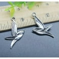 thumbnail image 4 of U8MO 10/30/50X Retro Bird Alloy Charms Pendant Jewelry Making DIY 20*20mm-10pcs, 4 of 8
