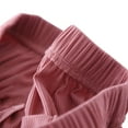 thumbnail image 6 of Kaemgyyd Pajamas Pants for Women Solid Color Elastic Waist Ribbed Pj Bottoms Soft Loose Cinch Bottom Lounge Sleepwear, 6 of 7