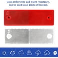 thumbnail image 2 of Truck Reflectors, 20pcs Reflector Reflective Tape Car Reflector Pendant White Red Rear Reflector Cat Eyes Side Reflectors Safety Warning Sticker (15, 2 of 5