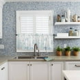 thumbnail image 6 of Kitchen Curtains Set, Teal Blue Coastal Kitchen Curtains and Valances Set, Nautical Summer Beach Sea Turtle Coral Rod Pocket Tier Curtains 24 Inch Length for Cafe/Bedroom Windows, 6 of 6