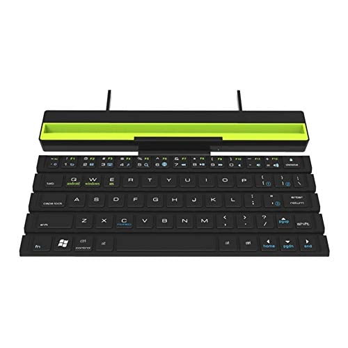 Axis Body : A, Color : Black E7JE89-0 Keyboard Thin External Portable Wireless Bluetooth 64-Key Folding Coil Mini Keyboard Without Battery Black Plastic