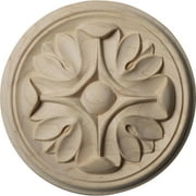 3 1/2"W x 3 1/2"H x 1/2"P Raymond Round Rosette, Cherry