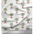 thumbnail image 1 of Soimoi Poly Georgette Fabric Dot & Tree Block Printed Craft Fabric by The Yard 52 Inch Wide, 1 of 3
