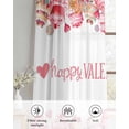 thumbnail image 6 of Valentine's Day Sheer Curtains 45 Inch Length 2 Panels Set for Living Room/Bedroom, Spring Watercolor Cake Pink Red Kitchen Curtains Grommet Semi-Sheer Curtains Drapes Window Treatments 42"x45"x2, 6 of 7