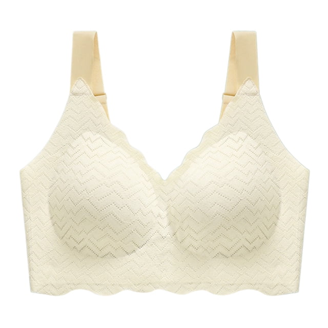 Cathalem Women's une Armature Fab Fit Bra Wireless Long-Line Convertible Style Réservoir Bralette, Beige XXL