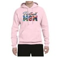 thumbnail image 2 of Wild Bobby, Colorful Football Mom Sports Unisex Graphic Hoodie Sweatshirt, Light Pink, Medium, 2 of 3