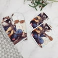 thumbnail image 5 of Raccoon Playing Guitar Heat Resistant Microwave Oven Gloves Set for BBQ Baking Grilling,Baking Gifts Cooks for Women,Housewarming Gifts for New Home, 5 of 6