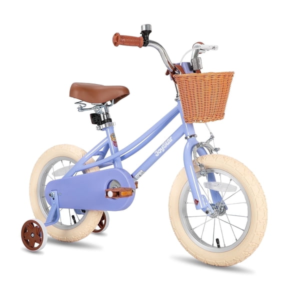 JOYSTAR Girls Bike for 2-13 Years Old Toddlers and Kids, 12" 14" 16" 18" Kids Bike with Training Wheels & Basket, 20 Inch Kid's Bicycle with Kickstand, Retro Style Bikes