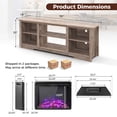 thumbnail image 3 of Costway 70" TV Stand avec Cheminée Électrique 26" Insert Télécommande pour 75" TV Gris, 3 of 7