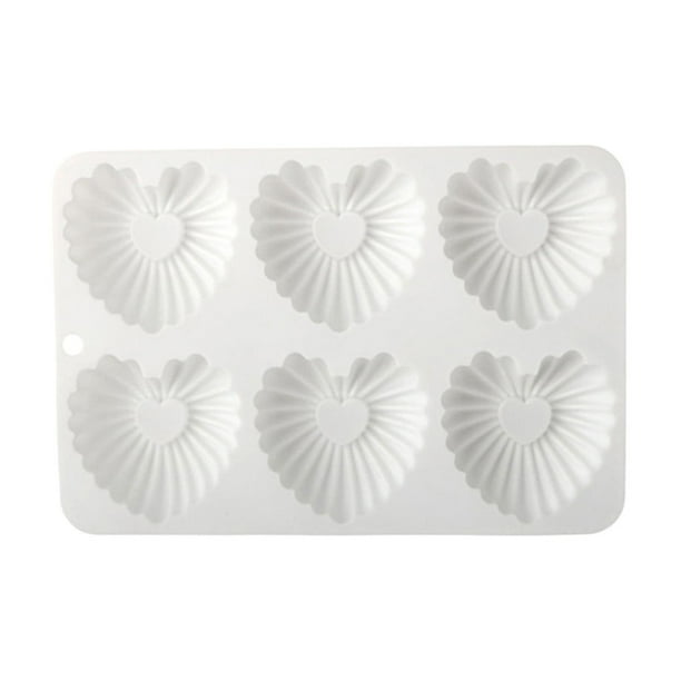 Pisexur Batería de cocina Moldes de silicona para tartas de varios corazones para la cocina del hogar
