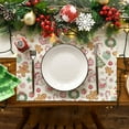 thumbnail image 2 of mubwai Snowman Gingerbread Trees Christmas Placemats Set of 4, 12x18 Inch Seasonal Winter Holiday Place Mats for Party Dining Table, 2 of 6
