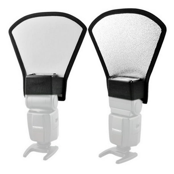 Camera Flash Diffuser Softbox Silver and White Reflector for Canon