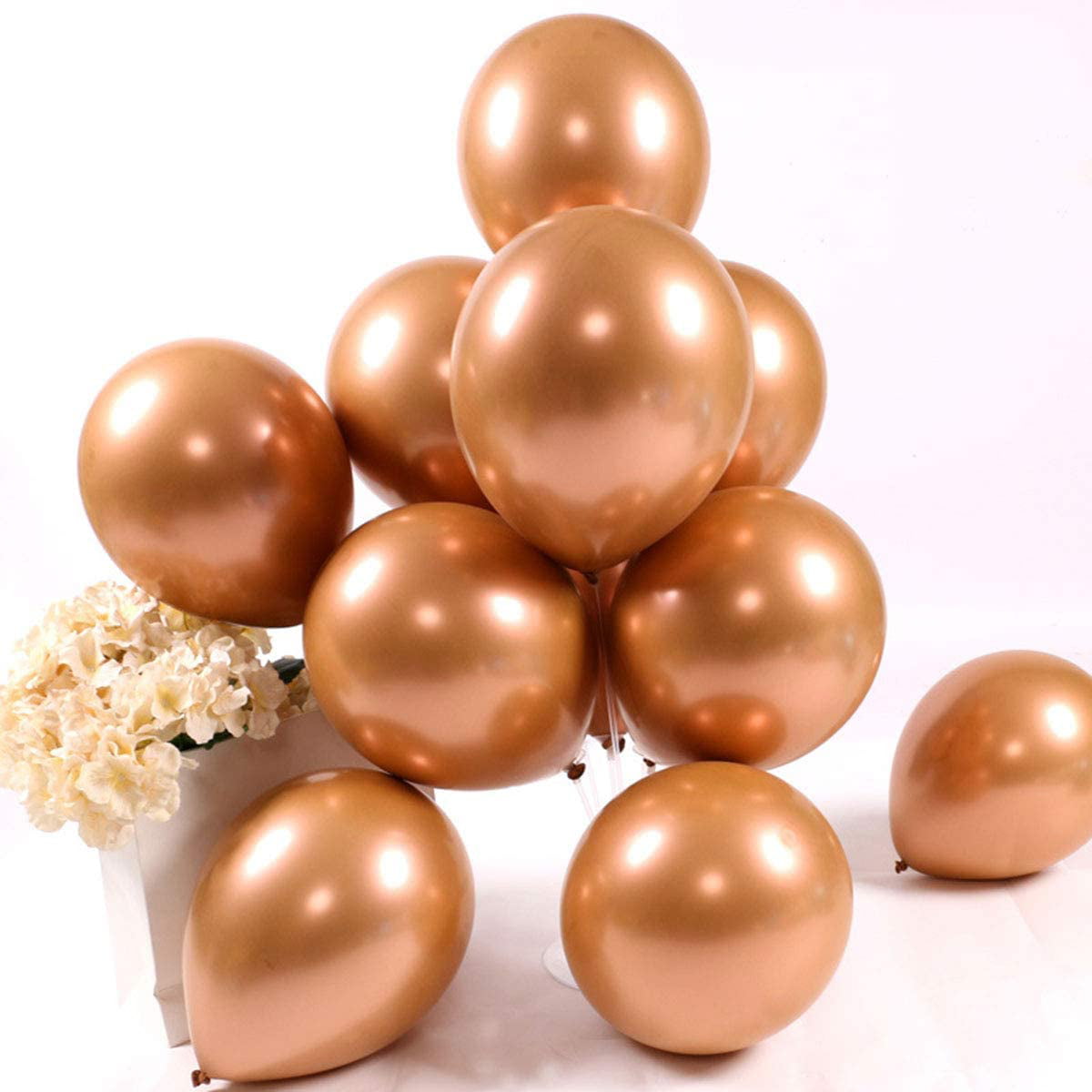 Details about  / 50X Metallic Balloons Chrome Shiny Latex 10/" Children For Wedding Party Arch