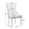 thumbnail image 7 of Tzicr set of 4 Velvet Dining Chairs, Upholstered Wing-back Dining Chairs with Nailhead Trim and Solid Wood Legs for Kitchen/Bedroom/Dining Room (Gold)., 7 of 7