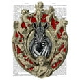 thumbnail image 2 of Fab Funky 15x18 White Modern Wood Framed Museum Art Print Titled - Zebra Head Plaque, 2 of 4