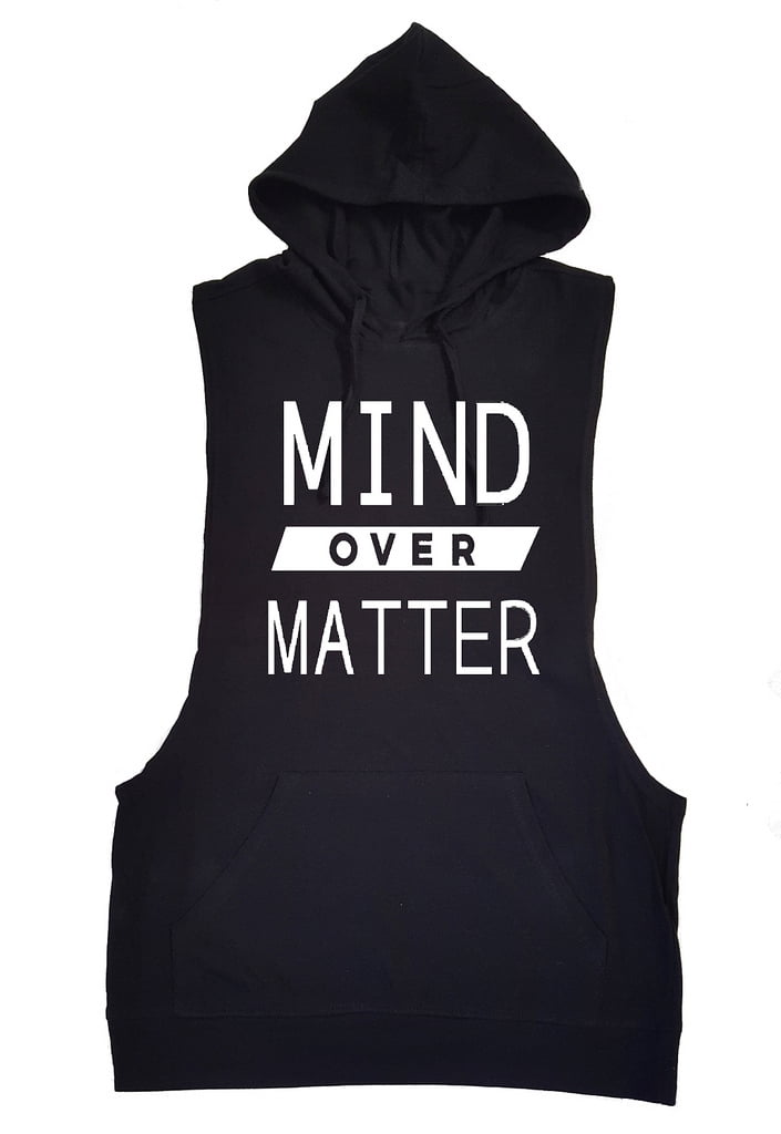 Interstate Apparel Mens Mind Over Matter Black Fleece Zipper Hoodie Black