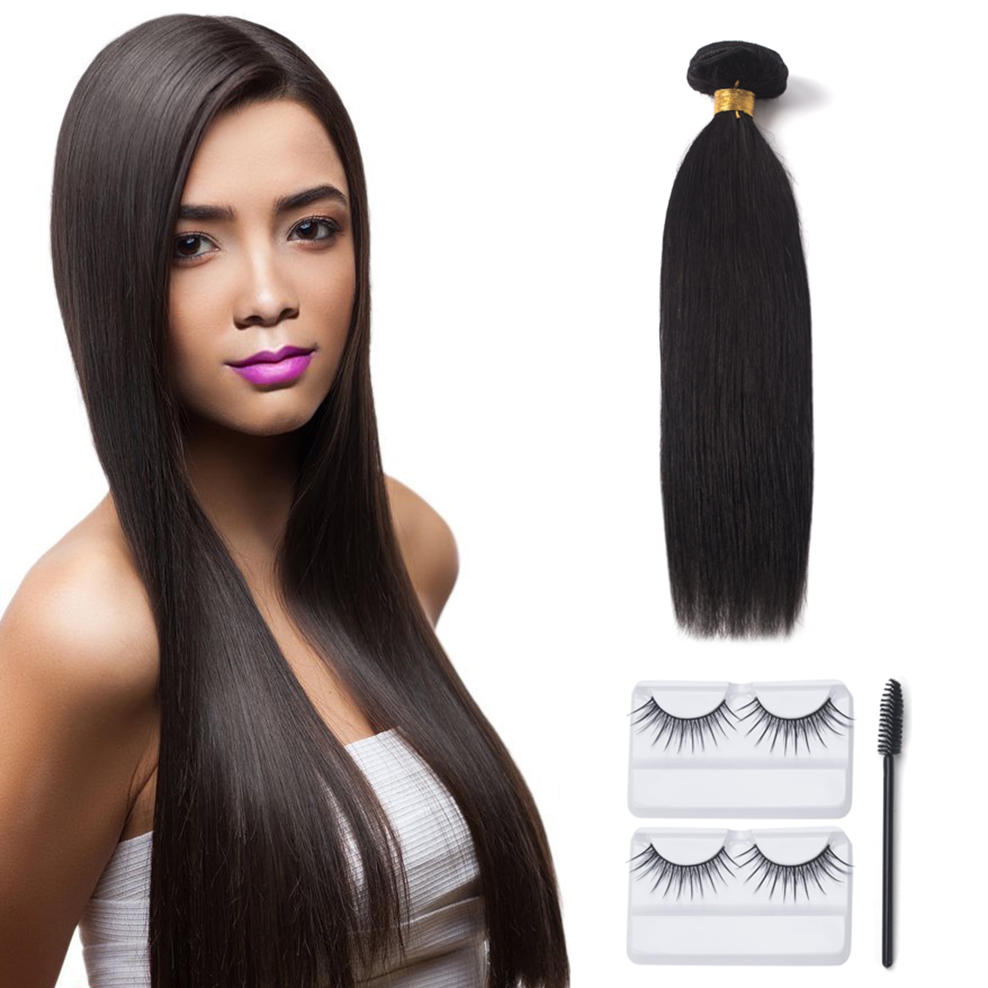 12 20 1 Bundle Silky Straight Human Hair 7a Unprocessed Brazilian Virgin Hair Natural Color