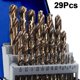 thumbnail image 1 of Juego de Brocas de Cobalto M35 Acero de Alta Velocidad Twist Jobber Longitud para Metal Endurecido, Acero Inoxidable, Hierro Fundido (29 Piezas), 1 of 5