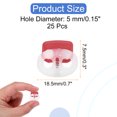 thumbnail image 2 of Uxcell 25 Pcs Bloqueo de Cuerda de Plástico con Resorte, Toggles de Doble Orificio Clip Final Detenedor, Transparente + Rojo, 2 of 7