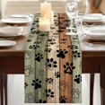 thumbnail image 3 of Table Runners 72 Inches Long Dress Scarves, Sage Green Brown Farmhouse Kitchen Table Runner, Coffee Tablerunners, Farmhouse Dog Paw Vintage 18x72 Inch, 3 of 9
