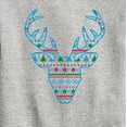 thumbnail image 3 of Instant Message - Pixel Sweater Deer Christmas - Toddler & Youth Crewneck Fleece Sweatshirt, 3 of 6