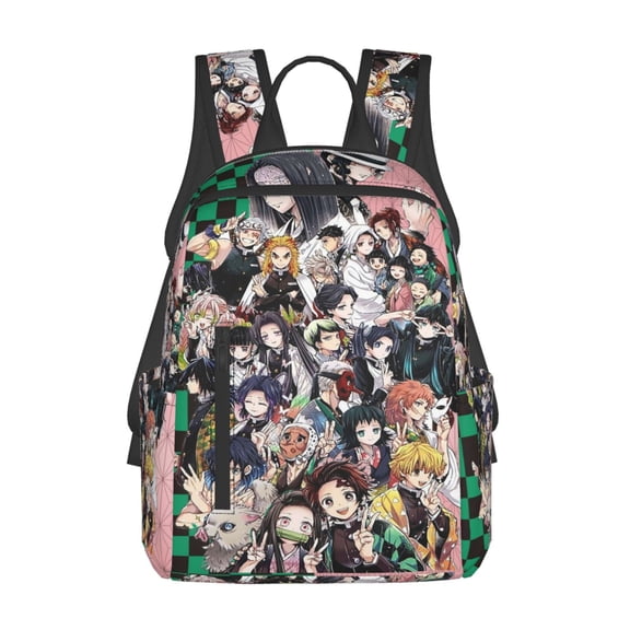 Demon Ta-njiro Slay-er Casual Backpack Laptop Shoulder Backpacks Daypack Bookbag Travel