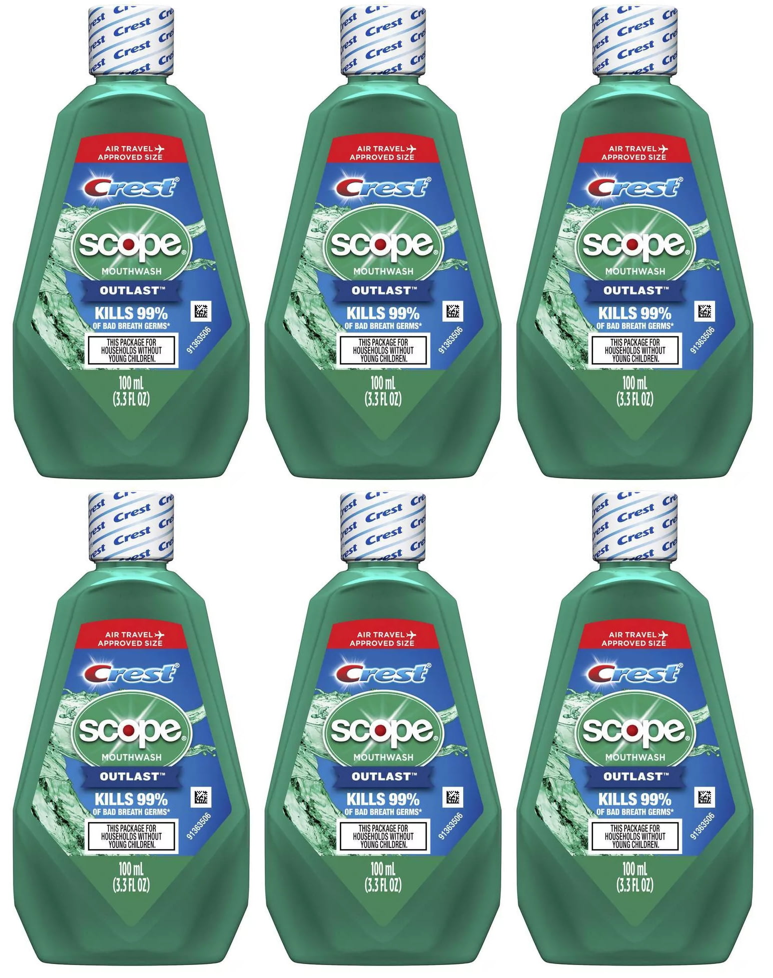 Crest Scope Classic Mouthwash, Original Mint, 2X1L - Walmart.com