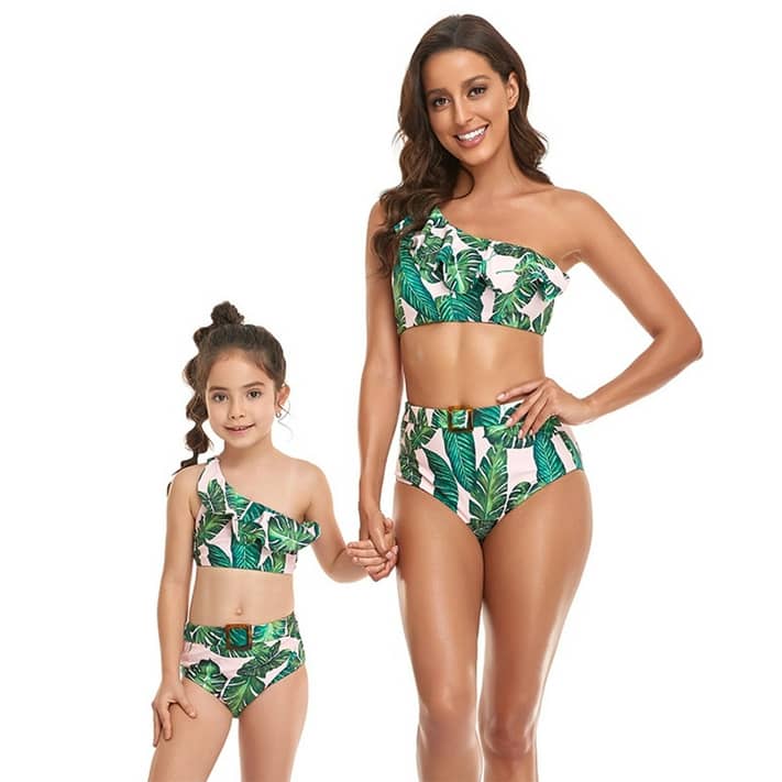 Bedachtzaam Verwoesting Gevoel KUNPENG Women Family Mom And Kid Printed Bra Bikini Set Beach Swimwear  Bathing Swim Green / 116 - Walmart.com