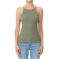 thumbnail image 5 of FashionMille Women Regular Fit Casual Basic Active High Neck Ribbed Tank Top, 5 of 5