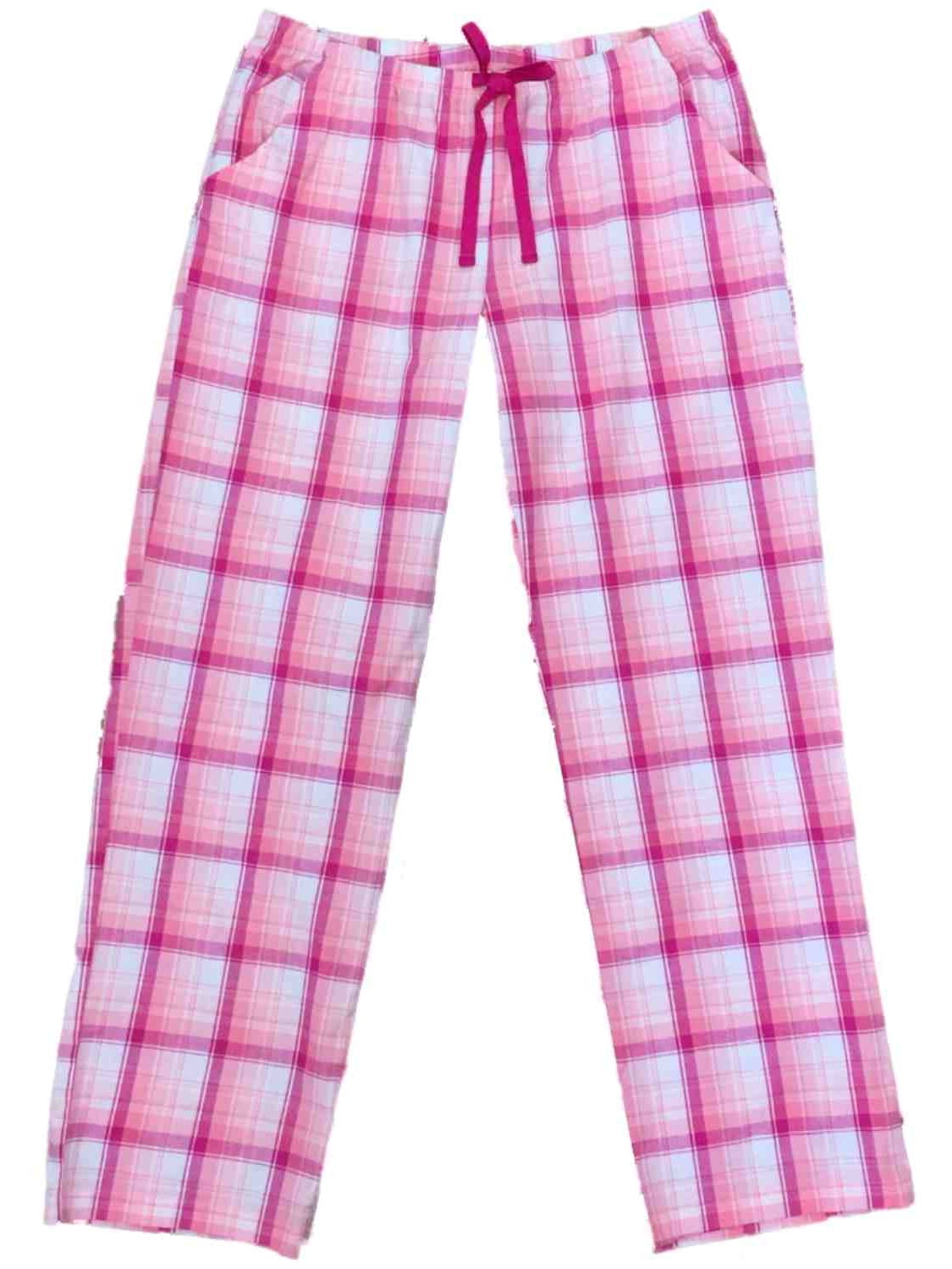 Womens Hot Pink \u0026 White Tartan Plaid 