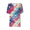 thumbnail image 5 of successthop Patriotic Shirts for Women Flags Plus Size USA Birthday T Shirt Holiday Top V Neck 3/4 Sleeve Clothes 3XL, 5 of 5