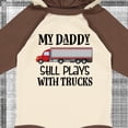 thumbnail image 4 of Inktastic Daddy Still Plays with Trucks Boys Long Sleeve Baby Bodysuit, 4 of 5