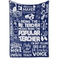 thumbnail image 1 of LHSHID Teacher Appreciation Gifts for Women Men Flannel Blanket Throws with Message for All Teachers Birthday Christmas Retirement Gift, 1 of 4
