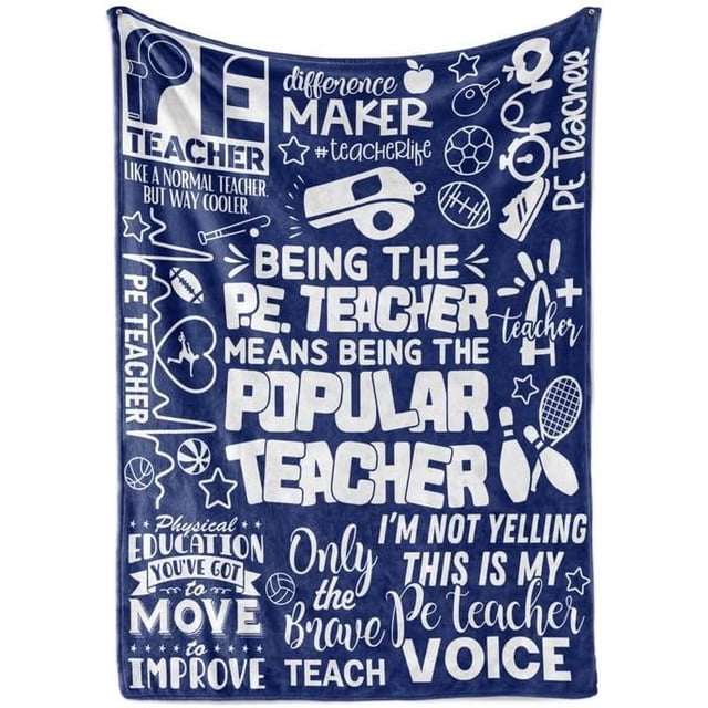 LHSHID Teacher Appreciation Gifts for Women Men Flannel Blanket Throws with Message for All Teachers Birthday Christmas Retirement Gift