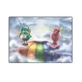 thumbnail image 3 of CADecor Two Owls Looking at Each Other on an Air Balloon Throw Blanket Bed Sofa Blanket 58x80 inches, 3 of 3