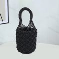 thumbnail image 3 of Wiywef Woven Women Handbag Female Straw Mesh Bag Summer Beach Bags Handmade Bucket Net Bag Rattan Knitte -handle Tote, 3 of 7