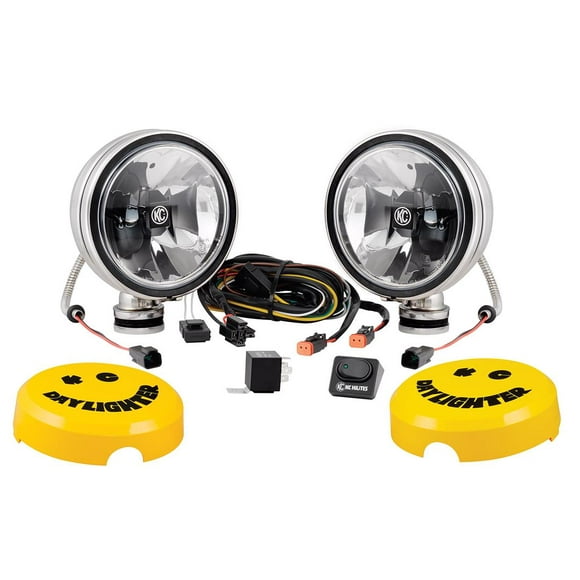 KC Hilites Driving/Fog Light 651 Driving/Fog Light; Gravity Daylighter; LED Bulb; Clear CREE LED Bulb; 6 Inch Round; Spot Beam; 2104 Raw Lumens; Clear Lens; Black Powder Coated Steel Housing