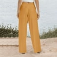 thumbnail image 4 of Aricy wide leg pants for women dressy Casual Elastic Pants Loose Lightweight Wide Leg Pants High Waist Straight Sweatpants Plus Size Palazzo Pants for Women, 4 of 4