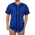 thumbnail image 1 of Lappel Men's Baseball Button Down Jersey College Sports Team Uniforms Size up to 3XL Short Sleeve Athletic Sports Tee Shirts Made in USA, 1 of 4