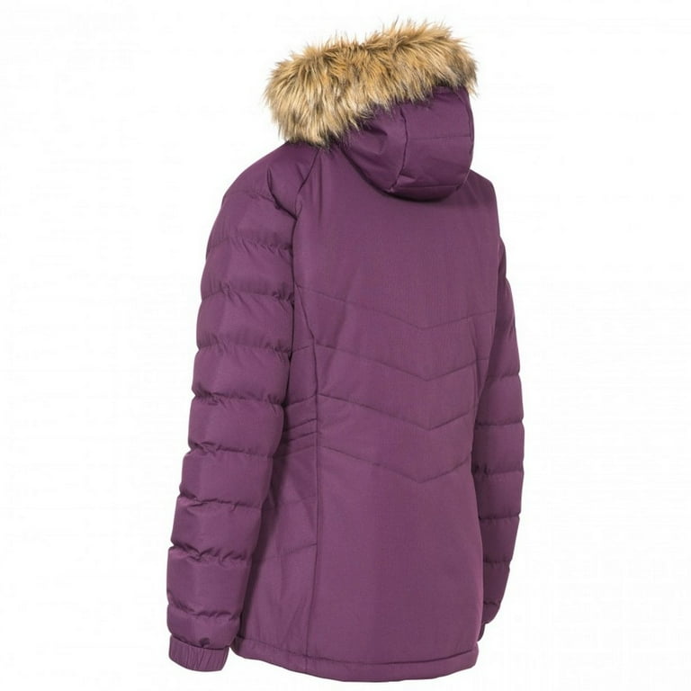 Trespass womens nadina padded hooded store jacket black