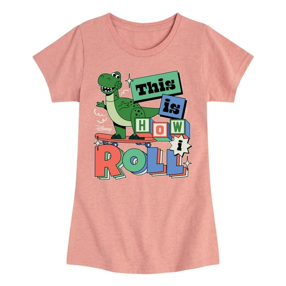 Disney - Toy Story - Rex This Is How I Roll - Toddler & Youth Girls Short Sleeve Graphic T-Shirt