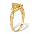 thumbnail image 2 of PalmBeach Jewelry Marquise Cut Cubic Zirconia 14k Yellow Gold-plated Simulated Birthstone Ring, 2 of 5