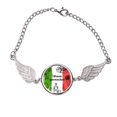 thumbnail image 1 of Sketch de la bandera de México cocina ronda cactus Pulsera pulsera pulsera alas de ángel pulsera, 1 of 3