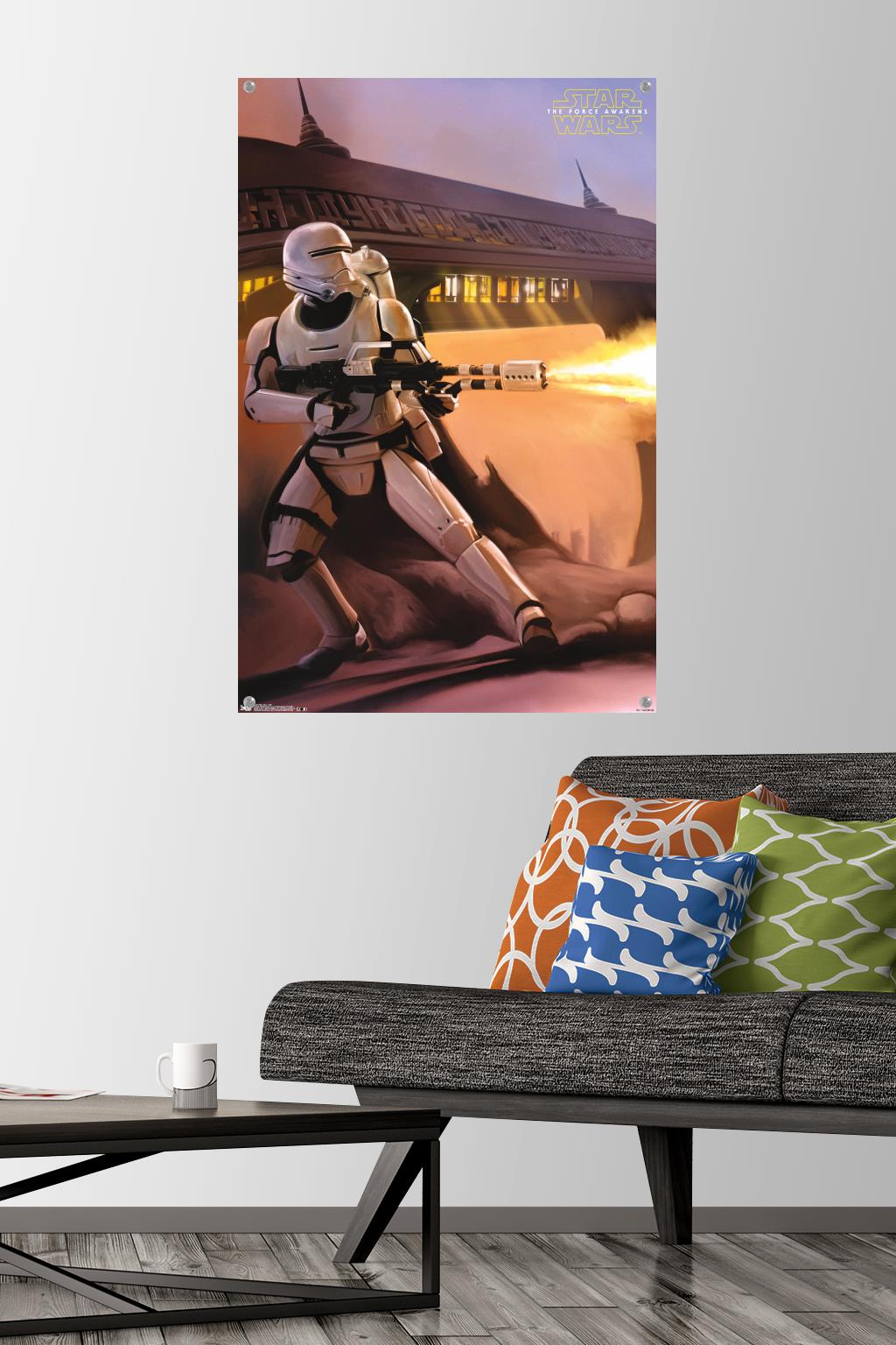 Star Wars: The Force Awakens - Fire Wall Poster with Push Pins, 22.375" x 34"