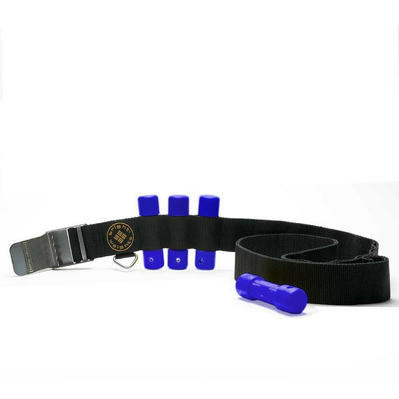Scuba Diving Black Weight Belt w/4PCs Blue Slug Weights Set