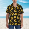 thumbnail image 4 of Lsque Sunflowers pattern Hawaiian Shirt for Men, Unisex Summer Beach Casual Short Sleeve Button Down Shirts-Small, 4 of 9