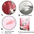 thumbnail image 3 of Designart "The Monochrome Ballet Of Pink And White Fish" Coastal Coral Under Water Floater Framed Wall Decor, 3 of 5
